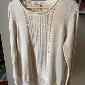 Lucky Brand sweater size Large Cream sparkle NWT